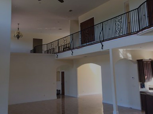 Interior of house including a loft